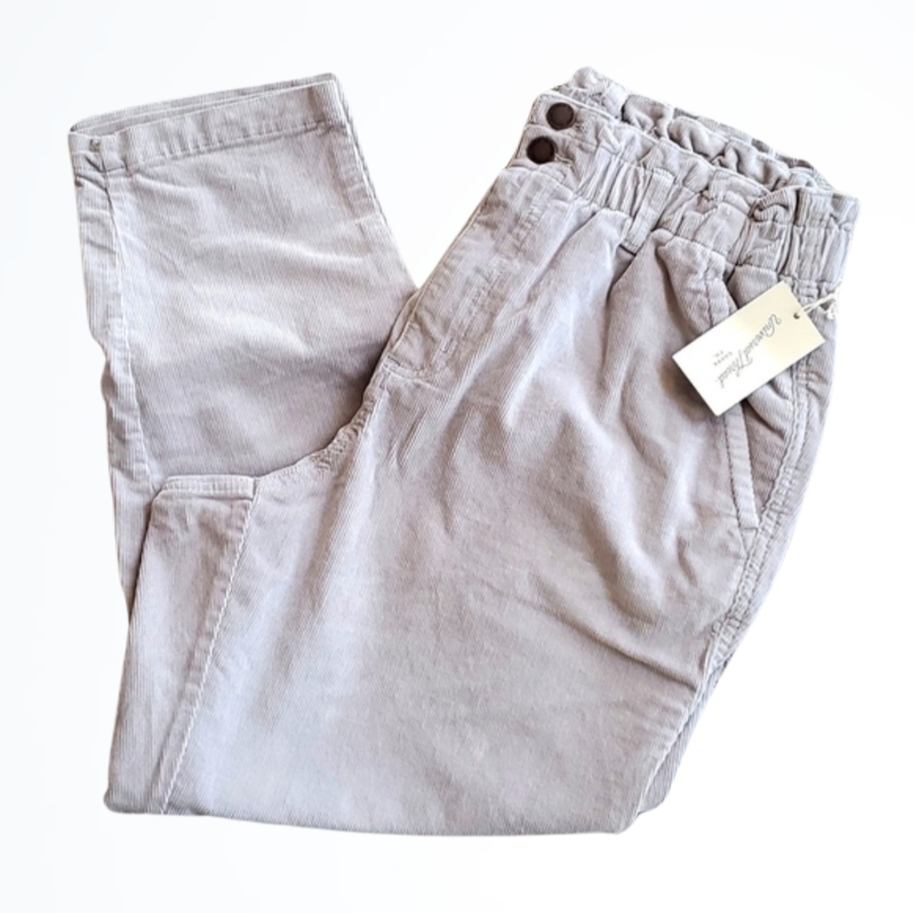 Universal Thread Grey Corduroy Stretchy Waist Ankle Pants Size 14W NWT